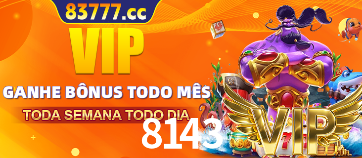 Banner promocional do 8143 oferecendo 100% de recompensas adicionais contínuas para quem fizer o login diário (Daily sign-in), com um mascote de coelho.